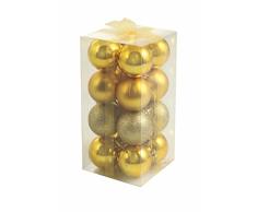 Galileo Casa Weihnachtskugel Christbaumkugeln, Gold, Kunststoff, 5 x 5 x 0.1 cm