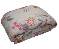 Abeil 15000000454 Steppdecke, 200 x 200 cm, mit aufgedruckten Blumenmotiven