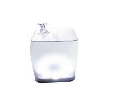 Arols aufblasbare Solarleuchte faltbar LED Camping Laterne Outdoor Survival Notbeleuchtung für Terrasse, Wandern, Angeln, Party, transparent