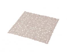 Douceur dIntérieur 6TCA056BC Duschmatte, Kieselsteinoptik, WeiÃ, 52 x 52 x 1 cm, taupe, 53 x 53