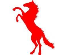 INDIGOS 4051095090984 Wandtattoo W672 Pferd 80 x 44 cm, Wandaufkleber in 3 Größen, rot