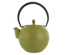 Aromandise Tming Teekanne, Gusseisen, grün/Gold, 15,5 cm