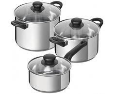 KUHN RIKON Kochgeschirr Set, Edelstahl, Silber, 20 cm, 3-Einheiten