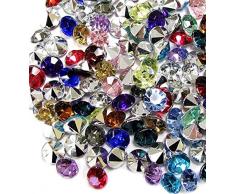 Linpeng Acryl-Edelsteine zum Basteln, facettiert, rund, Scrapbook-Werke, Projekt-/Tisch-Streu-Vasen-Füller, Party-Dekoration, 6 mm-120 Stück