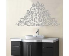 INDIGOS 4052166043083 Wandtattoo w257 Ranken Ornamente Wandaufkleber 96 x 54 cm silber