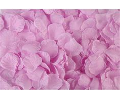 HJQs store Künstliche Rosenblätter aus Seide, Rot, 1000 Stück Fliederfarben