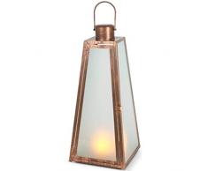 Everlasting Glow 53,1 cm Fireglow Laterne Home Decor, 9 inl X 9 INW X 20.88 Inh, Kupfer