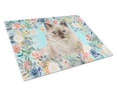Carolines Treasures CK3396LCB Ragdoll Spring Flowers Glasschneidebretter, 12 H x 16 W, mehrfarbig
