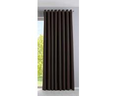 Gardinenbox Vorhang Blickdicht »Newyork« Braun HxB 245x295 cm 1er-Pack Thermo-Gardine Verdunkelungsvorhang Blackout Ösen schalldämmend ÖKOTEX UV-Schutz Raffhalter, 201920600