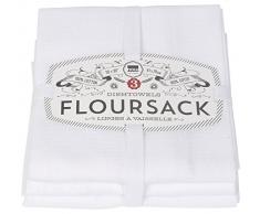 Now Designs Floursack Küche Handtücher, Set von DREI, Royal Blau/Weiß weiß