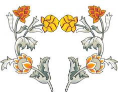 Indigos 4051719845433 Wandtattoo ME213 Blume Ranke Tribal Pflanze BlÃ¼te Hibiskus 40 x 29 cm