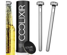 COOLIXIR Bierflaschenkühlstäbchen – 2 Stück Bierkühler – Einzigartiges Geschenk für Kaltbierliebhaber – Schlankes Geschenk-Box Design – witziges Geburtstag, Vatertag Männer und Frauen.