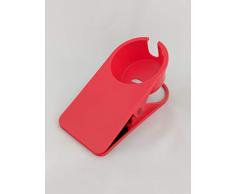Evolution Supply Co. SALE! Becherhalter zum Anklipsen von Home Office Schreibtisch oder Tisch, tragbar, leicht zu reinigen, langlebige Feder, starker ABS-Kunststoff, hält viele verschiedene Gegenstände 200 x 100 x 47 (mm) / 7.87 x 3.93 x 1.85 rot
