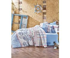 Cotton Box Steppdecke für Einzelbett 160 x 220 cm Bianco Blu Rosso Beige