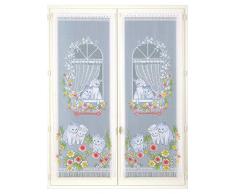 Homemaison Scheibengardinen Fransen, Polyester, Mehrfarbig, 160 x 60 cm