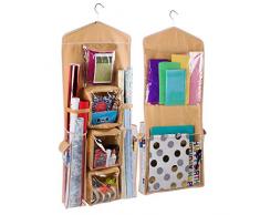 Regal Bazaar doppelseitige Hängetasche, Geschenkpapier-Organizer beige