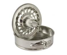 Zenker 62236 Mini Springform mit Doppelboden aus verzinntem Band, Ø 15,5 x 4,5 cm, Linea Silver (Farbe: Silber), Menge: 1 Stück