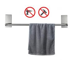 NearMoon Handtuchstange selbstklebend Badezimmer gebürstet SUS 304 Edelstahl Bad Wand Regal Hängen Handtuch Stick On Sticky Hanger Modern Style
