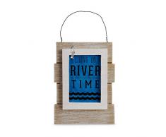 Pavilion Gift Company Wir People-Living auf Fluss Time Mini Wandschild Schreibtisch Decor, blau