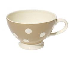 Déjeuner sur lHerbe Mittagessen auf Gras dh014002 Große Tupfen Tasse Jumbo Steingut Schnur 17,8 x 14,5 x 9,5 cm