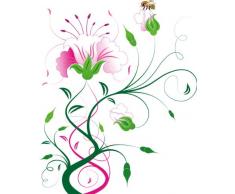 Indigos 4051719808483 Wandtattoo ME127 Biene Tribal AST Pflanze Blume Ranke 80 x 65 cm