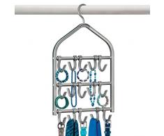 Lynk Doppelseitiger Schal Kleiderbügel – Gürtel, Mütze, Schmuck, Zubehör – 15 Haken Platin