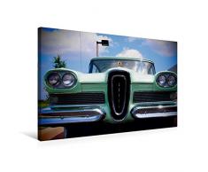Premium Textil-Leinwand 75 x 50 cm Quer-Format Retro Auto - Ford Edsel | Wandbild, HD-Bild auf Keilrahmen, Fertigbild auf hochwertigem Vlies, Leinwanddruck von Autofreund