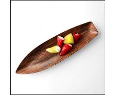 Holst Porzellan Zweite Wahl WD 338 B1 Schale 38 cm Bateau Holz Optik, Set 3, bis zu 150% resistenter als herkömmliches Porzellan