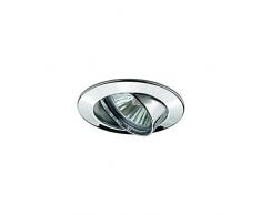 Paulmann 98943 Einbauleuchte Premium Line Chrom Deckenspot schwenkbar Deckeneinbauleuchte GU10 max. 1x50W Einbaulicht 230V Einbaustrahler, Aluminium, Silber