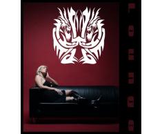 INDIGOS 4052166002615 Wandtattoo W081 Drache, Kopf, Spiegel, Logo Wandaufkleber 80 x 73 cm, grün