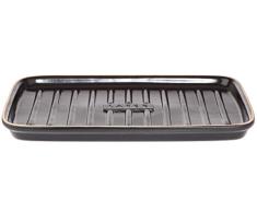Römertopf 9037 06 Plancha rechteckig mit Grill-Stegen, Ton
