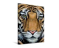 Calvendo Premium Textil-Leinwand 60 cm x 90 cm hoch, Tigers Last Roar | Wandbild, Bild auf Keilrahmen, Fertigbild auf echter Leinwand, Leinwanddruck: Acryl auf Leinwand, Nicole Zeug Kunst Kunst
