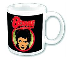 empireposter David Bowie - Flash Logo - Keramik Tasse Mug Becher - Ø8,5 H9,5 cm