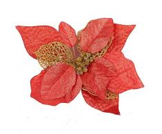 zorpia Weihnachtsstern, glitzernd, 12 Stück rot