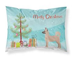 Carolines Treasures Akita Hirte Weihnachtsbaum, Stoff, Standard-Kissenbezüge, Mehrfarbig