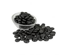 Schwarz Glas Gems 1 lbs. – füllt 1 1/4 Tassen Vol. – ungiftig bleifrei Vase, Tisch Scatter, Aquarium Filler – Schöne, glatte, Spaß, lebhafte Farben handgefertigt in den USA