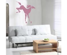 INDIGOS 4052166105910 Wandtattoo w528 Pferd / Pony Wandaufkleber, 96 x 85 cm, violett