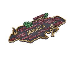 Lychee Jamaika s Map Tourist Reise Kühlschrank Zubehör stickter Fashion Unisex Geschenke