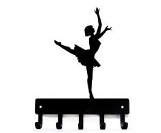 The Metal Peddler Ballerina Schlüsselbrett Tänzerin Leine Small 6 inch Wide schwarz