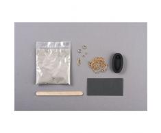 RAYHER Bastelset Schmuckbeton Kette: Anhänger Oval ca. 1,8 x 4cm mit Metall-Feder und Metall- Gliederkette mit Verschluss, Gold