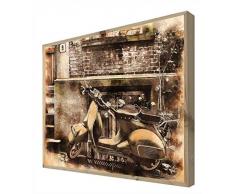 CCRETROILUMINADOS Hintergrundbeleuchtung Vespa Schild Vintage beleuchtet mit LED Licht, Methacrylat, Mehrfarbig, 60 x 80