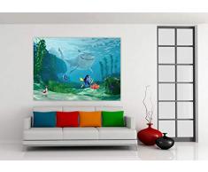 AG Design FTDm 0724 Findet Nemo Disney, Papier Fototapete Kinderzimmer- 160x115 cm - 1 Teil, Papier, multicolor, 0,1 x 160 x 115 cm
