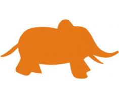INDIGOS 4250380592565 Wandtattoo w050 Elefant Afrika 120 x 59 cm, orange
