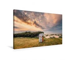 Premium Textil-Leinwand 75 x 50 cm Quer-Format Am Strand in Hooksiel | Wandbild, HD-Bild auf Keilrahmen, Fertigbild auf hochwertigem Vlies, Leinwanddruck von Rainer Ganske Fotografie
