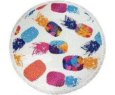 melime rund Strandtuch Überwurf mit Quasten, 152,4 cm Yoga Mat, Picknick, Tisch Überwurf Palm Tree