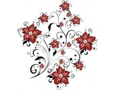 INDIGOS 4051719735628 Wandtattoo MF198 Tribal Ranke Pflanze Blume Hibiskus 60 x 50 cm