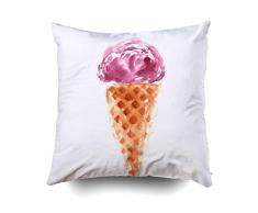 Pamime Art Kissenbezug, quadratisch, Hühnchen, großes Herz, Aquarell-Kissenbezug, Dekoratives Kissen für Zuhause, 40,6 x 40,6 cm Garten 16X16 Multi 16