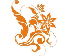 INDIGOS 4051095032014 Wandtattoo w311 Ranke Pflanzen Wandauskleber in 3 Größen, 120 x 97 cm, orange