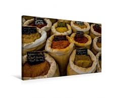 Premium Textil-Leinwand 75 x 50 cm Quer-Format Provence - Gewürze auf dem Markt von Goult | Wandbild, HD-Bild auf Keilrahmen, Fertigbild auf hochwertigem Vlies, Leinwanddruck von Thomas Seethaler