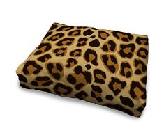 Zanvic Hundebett, Leopard, 70 x 105 cm, Super groß, Tierdruck, 70 x 105 cm